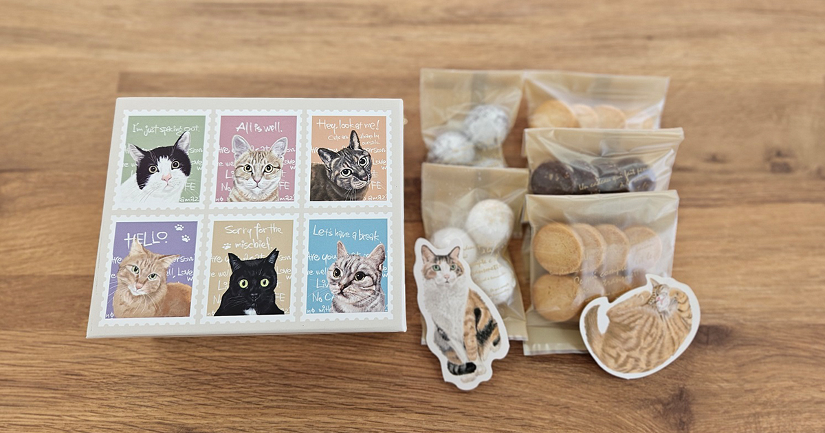 猫の日”に障害者手づくりの『ねこモチーフのクッキーアソートBOX』を